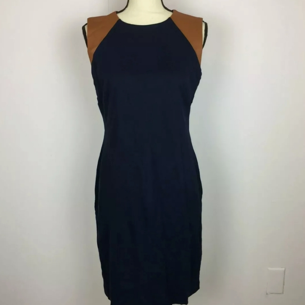 BNWT Ralph Lauren dress with leather detailing. Size 6P. Final Price Reduction.